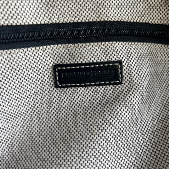 Dooney & Bourke Grey Black Canvas Leather Tote Shoulder Bag - Picture 13 of 14
